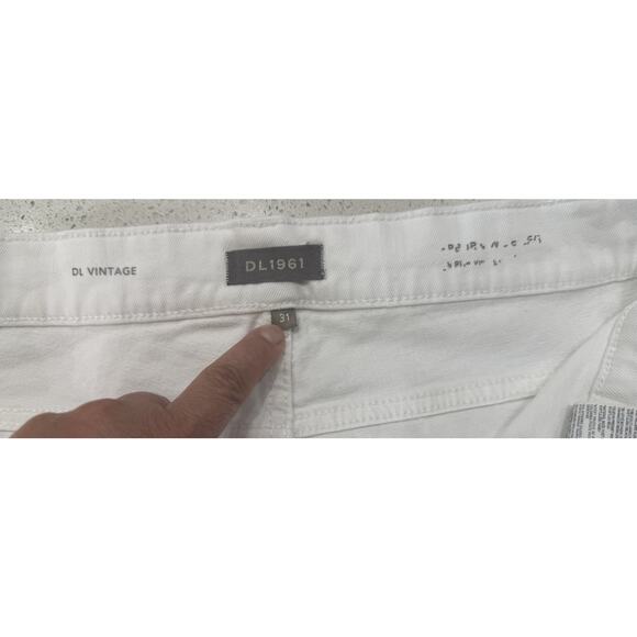 DL1961 Hepburn Wide Leg Jeans White Tide High Rise Vintage Denim Size 31 - Picture 6 of 8